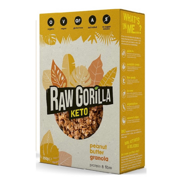 Raw Gorilla Keto Peanut Butter Granola Breakfast 250g