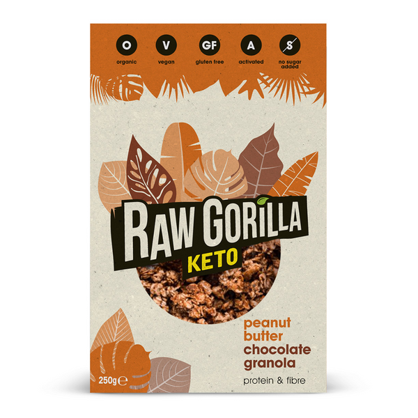 Keto Peanut Butter Chocolate Granola - 250g - Raw Gorilla