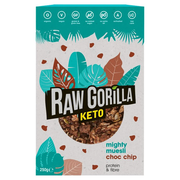 Organic Mighty Muesli Chocolate Chip Keto - 250g - Raw Gorilla