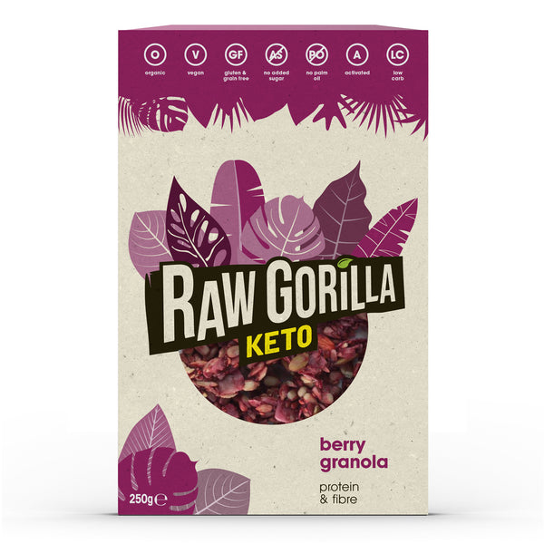 Organic Berry Granola Cereal Keto - 250g - Raw Gorilla