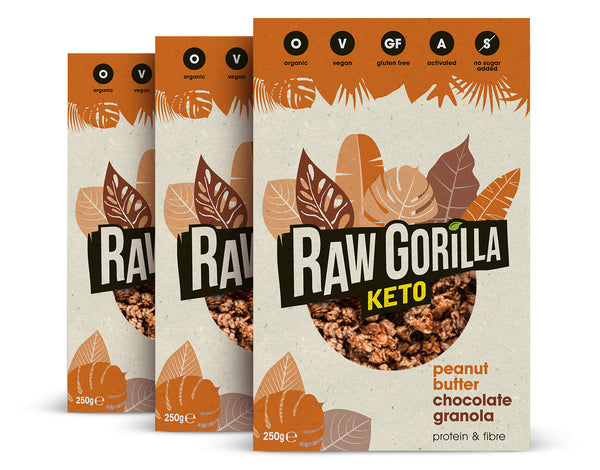 Keto Peanut Butter Chocolate Granola - 250g - Raw Gorilla