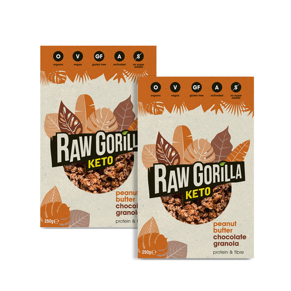 Keto Peanut Butter Chocolate Granola - 250g - Raw Gorilla