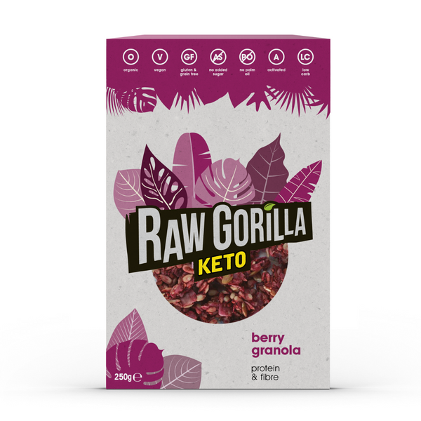 Organic Berry Granola Cereal Keto - 250g - Raw Gorilla